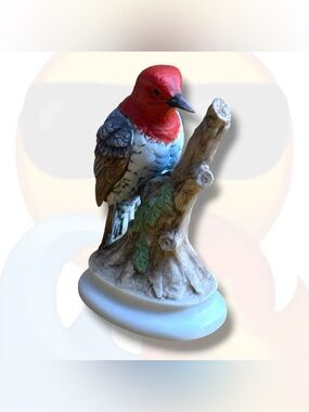Vintage Lefton China Woodpecker Bird (Model KW4206) Figurine